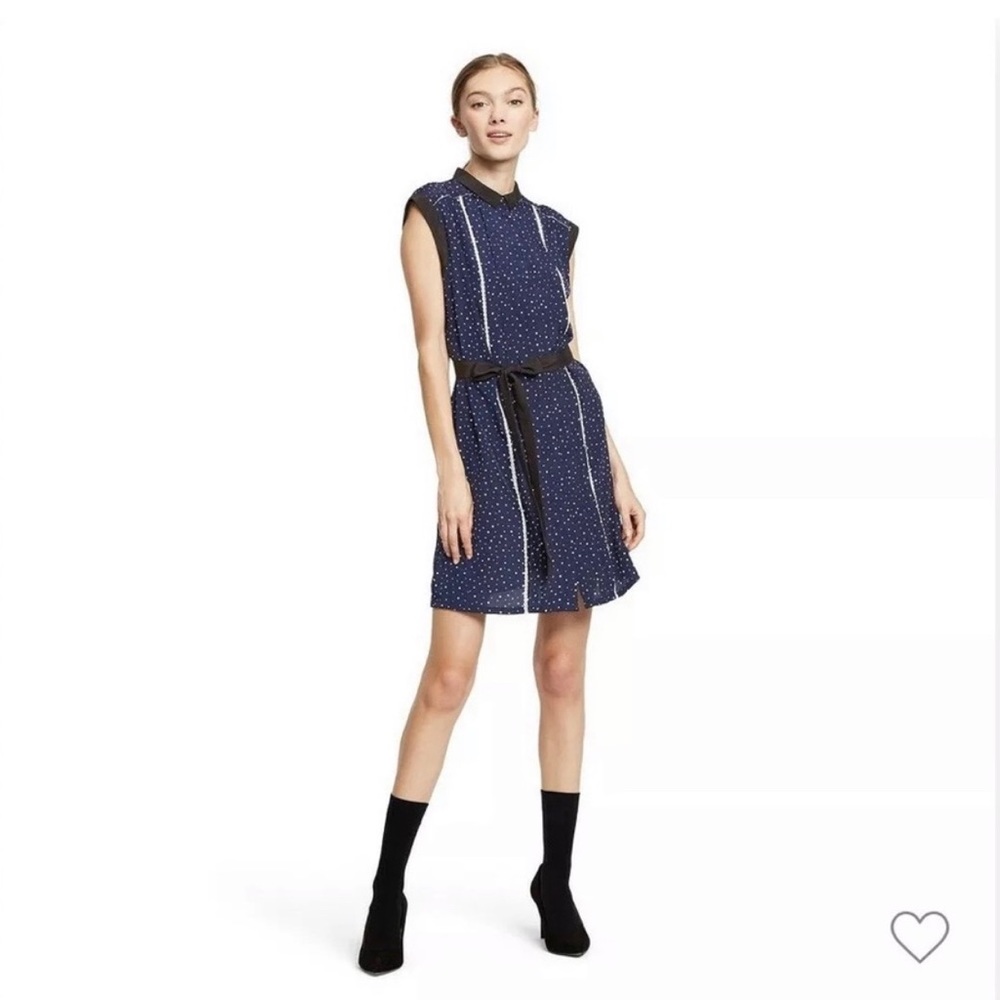 Jason Wu for Target Navy Polka Dot Shirtdress M